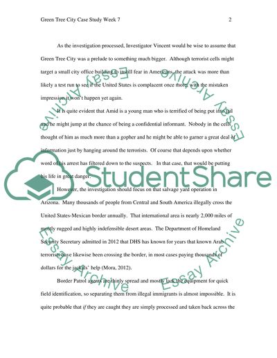 Green Tree City Case Study Week 7 (Question 3 only)