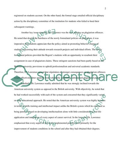 Implementation of Stringent Managerial and Academic Policies in College