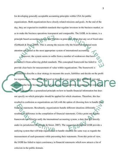 IASB Framework for Financial Reporting