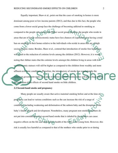 Pervasiveness of Second-Hand Smoke Exposure in Homes