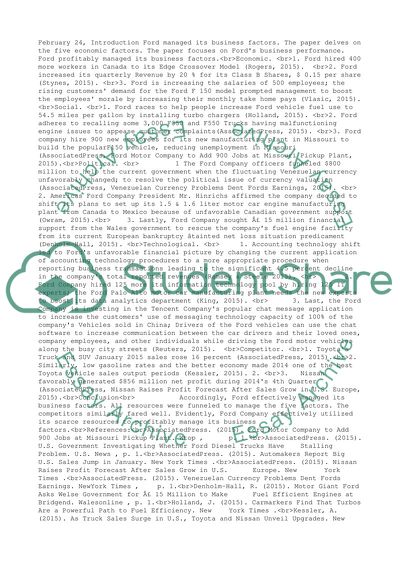 Number 2: Individual Assignment: Data Collection for Ford Motor Company