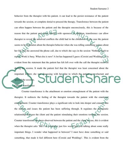 Therapeutic Relationship between the Client and the Patient