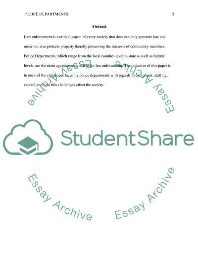 The Challenges Faced by Police Departments