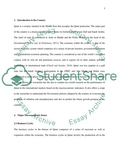 Macroeconomic Policies of Qatar