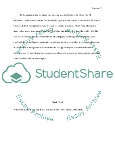 Characteristics of Bo-Kaap