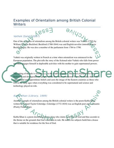 british colonialism essay