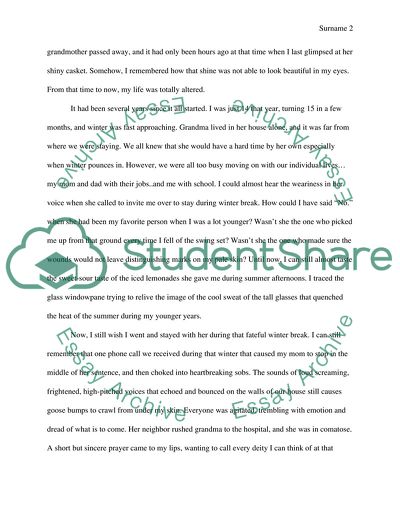 Creative non-fiction project