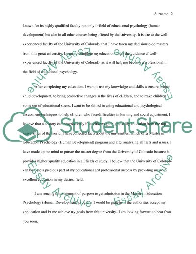 how to write an educational psychology personal statement