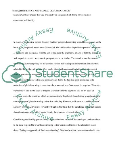 Ethics and Global Climate Change