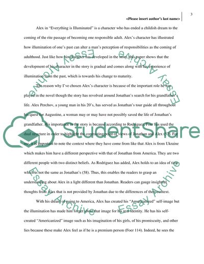 Alex Character in Everything is Illuminated