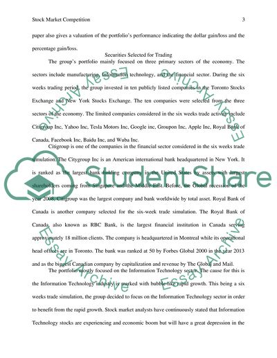 Stock Market Competition