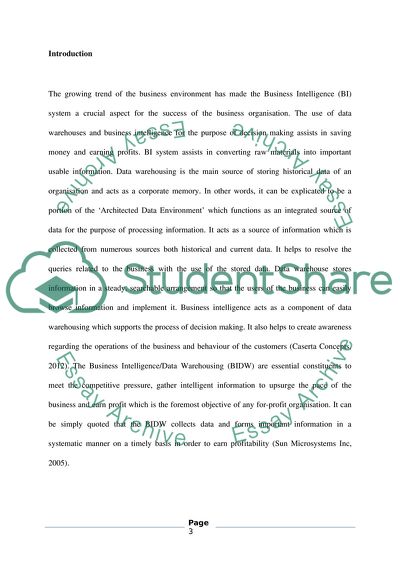 Data Warehousing for Business Intelligence