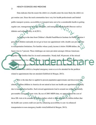 Transportation and Access to Health Care Services