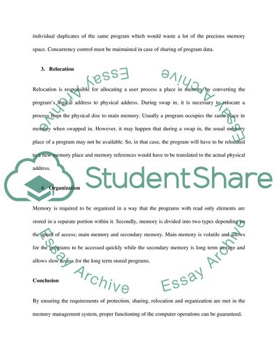 Memory Management Paper