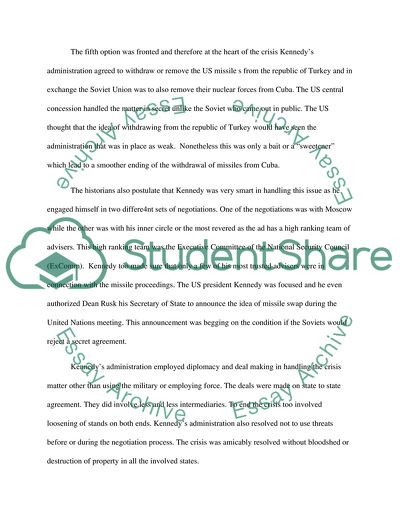 The History of Cuban Missile Crisis