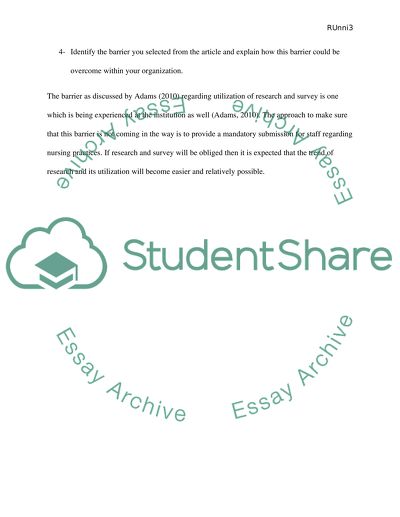 Nursing Research and Evidence-Based Practice