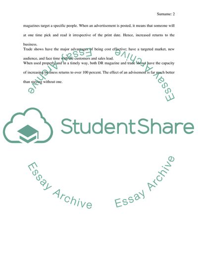 The Cost of an Advertisement on Trade