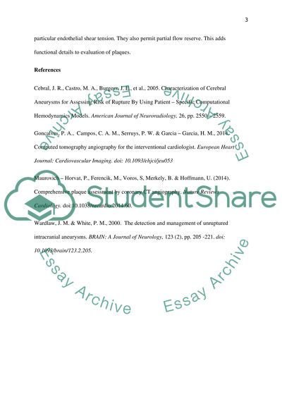 Computed Tomographic Angiography (CTA)