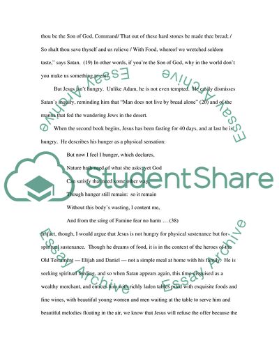 Satisfied Desire: Temptation in Paradise Regained