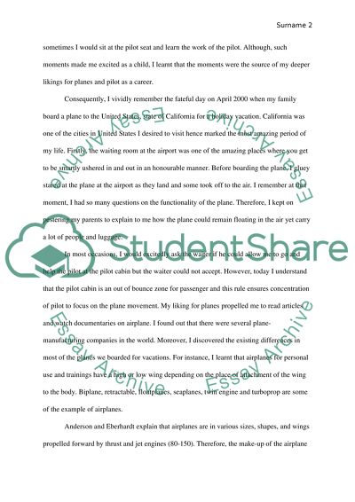 My relationship with airplane