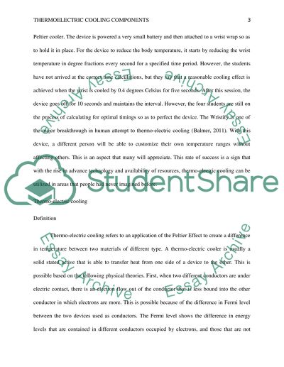 Innovation is the HVAC field - Thermoelectric cooling components