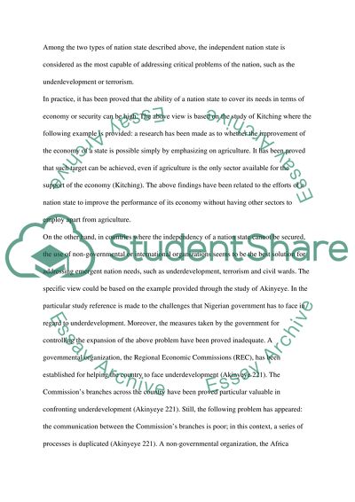 History and Political Science: Terrorism and Economic Underdevelopment