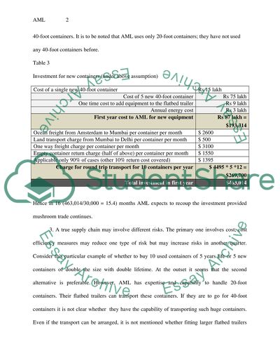 Case Study 8-1 Aero Marine Logistics