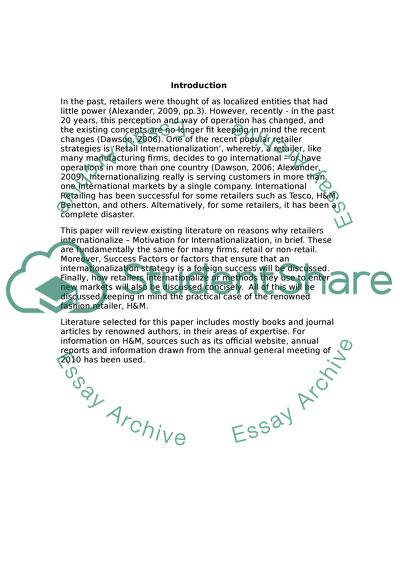 International Retail Market Development