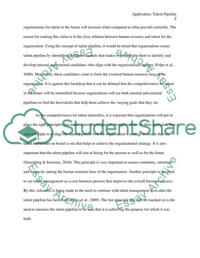 Application: Talent Pipeline