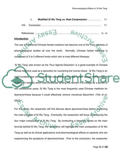 Pharmacological Effects of Si Wu Tang