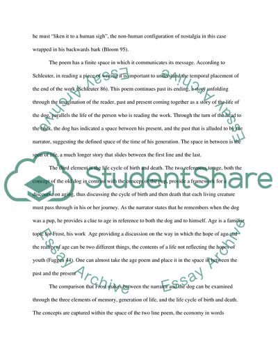 Life and aging: Robert Frosts The Span of a Life