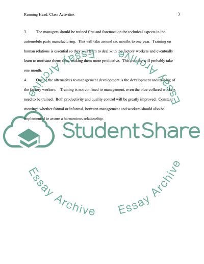 Class Activities: Sexual Harassment