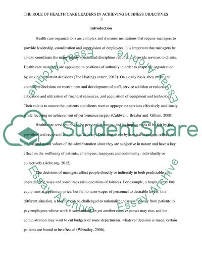 Healthcare and Business Goals