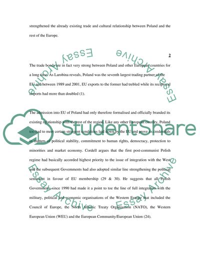 Integration of Poland with the EU