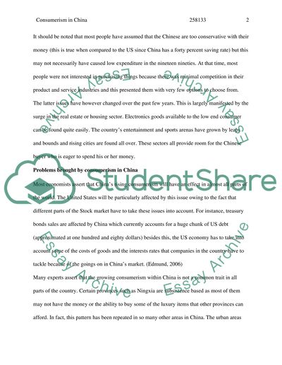 Consumerism in china