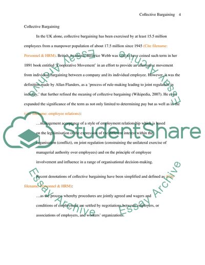 Collective Bargaining Role in the Employment Relationship