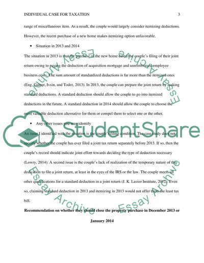 Individual Case for Taxation