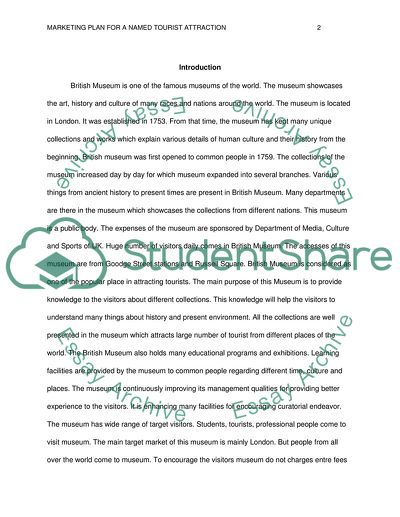 Design a Marketing Plan for a Tourist Attraction