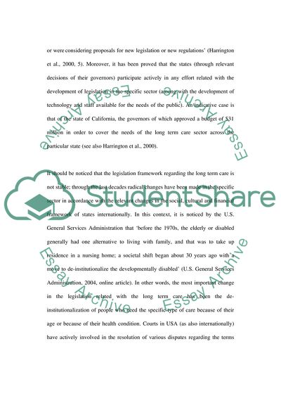 Historical Analysis Long-Term Care