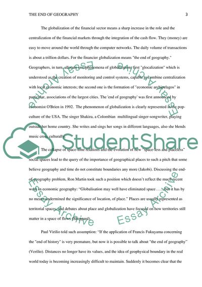 Globalisation Is Leading to The End of Geography