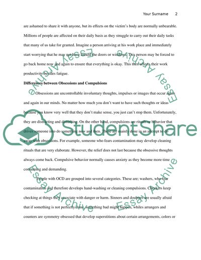 Obessive compulsive Disorder- and how it affects daily life