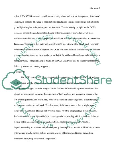 Standards and assessments