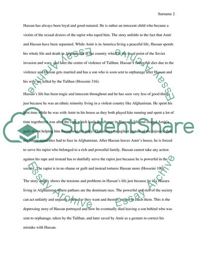 Analysis of Kite Runner by Khaled Hosseini