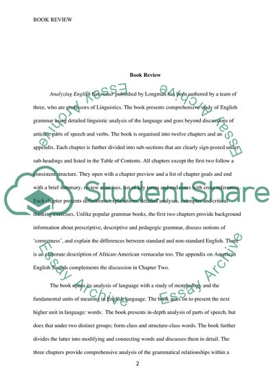 Evaluation of Analyzing English Grammar Manual