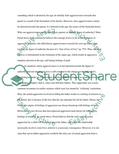 Love and Aggressiveness Are Very Closely Related in Freuds Conception