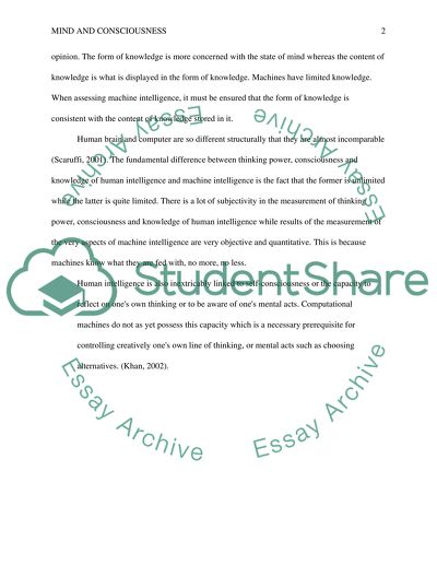 Mind and Consciousness