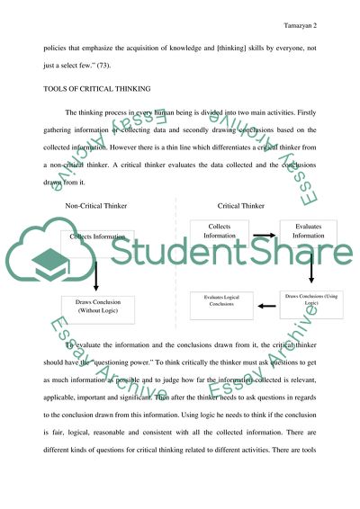 Critical Thinking and the Society