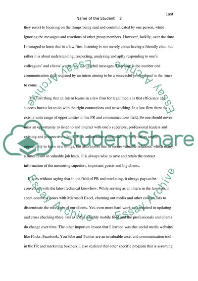 Internship: PR & Marketing departement