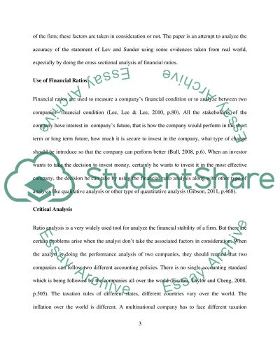 importance of financial ratios essay