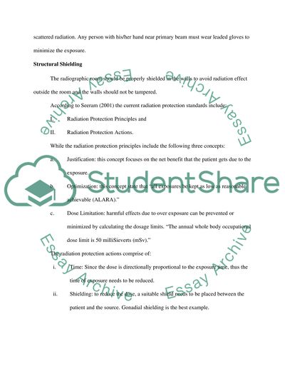 Shielding and radiation protection in diagnostic radiaography